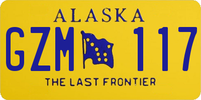 AK license plate GZM117