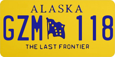 AK license plate GZM118