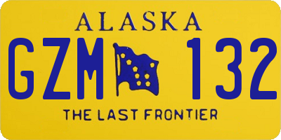 AK license plate GZM132