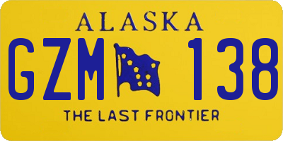 AK license plate GZM138