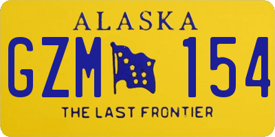 AK license plate GZM154