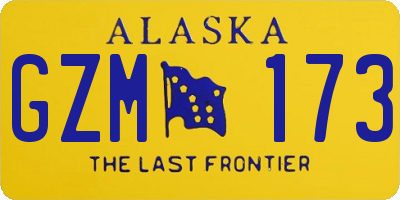 AK license plate GZM173