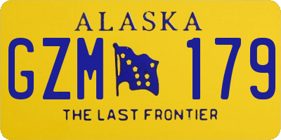 AK license plate GZM179