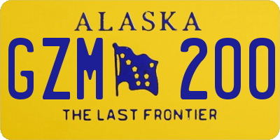 AK license plate GZM200