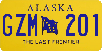 AK license plate GZM201