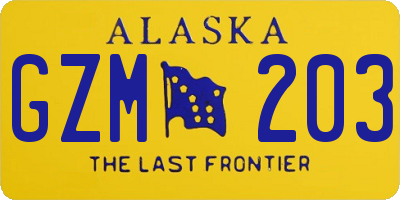 AK license plate GZM203