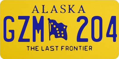 AK license plate GZM204