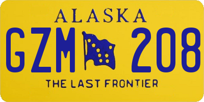 AK license plate GZM208
