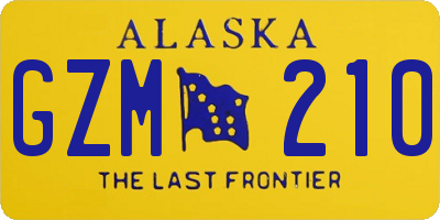 AK license plate GZM210