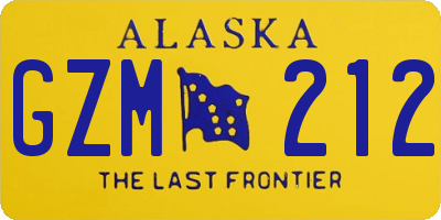 AK license plate GZM212