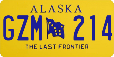 AK license plate GZM214