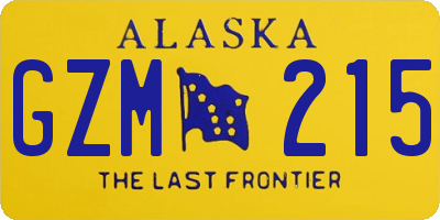 AK license plate GZM215