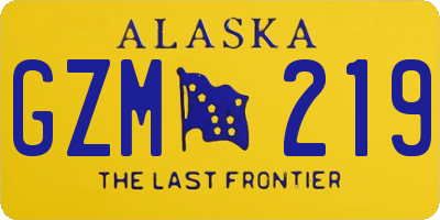 AK license plate GZM219