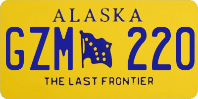 AK license plate GZM220