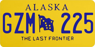 AK license plate GZM225