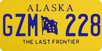 AK license plate GZM228