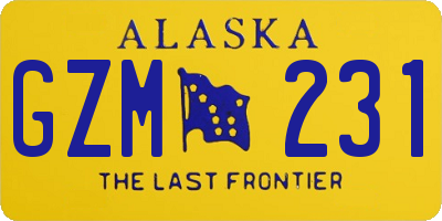 AK license plate GZM231