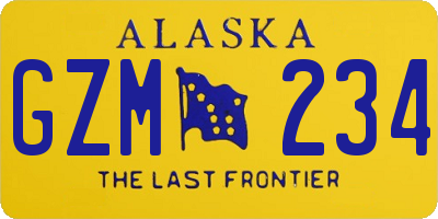 AK license plate GZM234