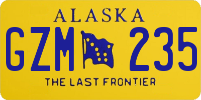 AK license plate GZM235