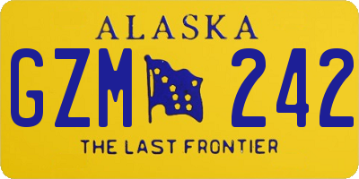 AK license plate GZM242