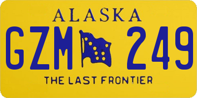 AK license plate GZM249