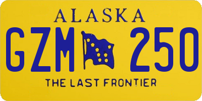 AK license plate GZM250