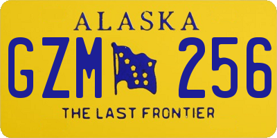 AK license plate GZM256