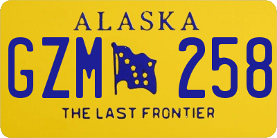 AK license plate GZM258