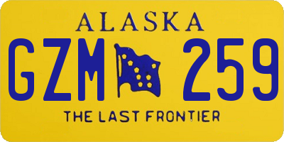 AK license plate GZM259