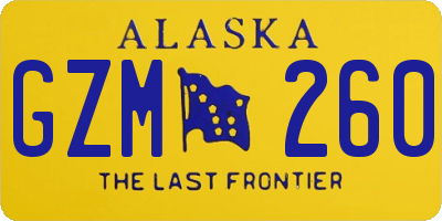 AK license plate GZM260