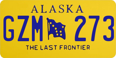 AK license plate GZM273
