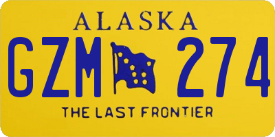 AK license plate GZM274