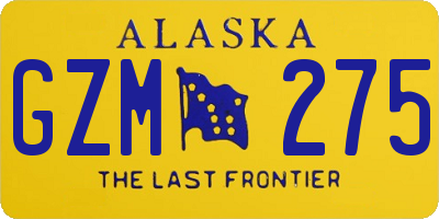 AK license plate GZM275