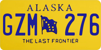 AK license plate GZM276