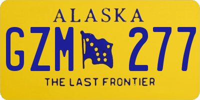 AK license plate GZM277