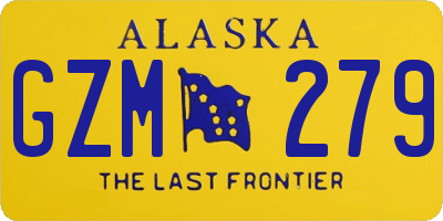 AK license plate GZM279