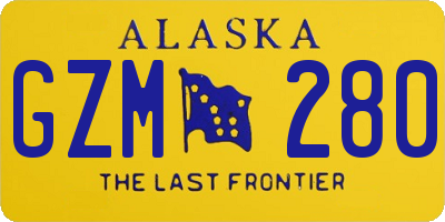 AK license plate GZM280