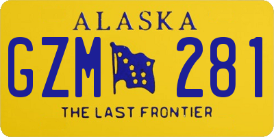 AK license plate GZM281