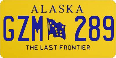 AK license plate GZM289