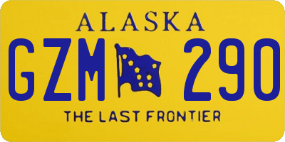 AK license plate GZM290
