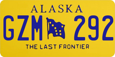 AK license plate GZM292