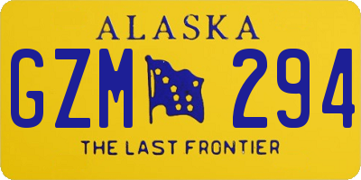 AK license plate GZM294