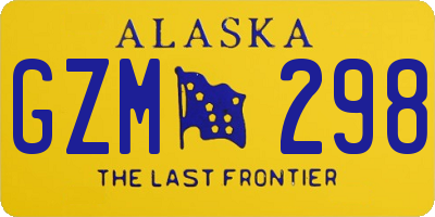 AK license plate GZM298