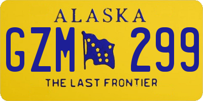 AK license plate GZM299