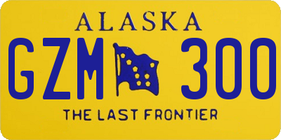 AK license plate GZM300