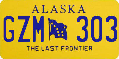 AK license plate GZM303