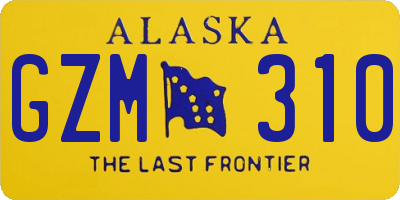 AK license plate GZM310