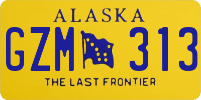 AK license plate GZM313