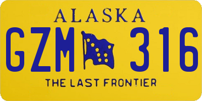 AK license plate GZM316