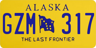 AK license plate GZM317